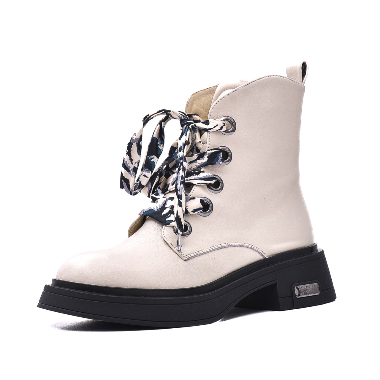 Botine dama, piele naturala, HMHM50001B 03-N, alb