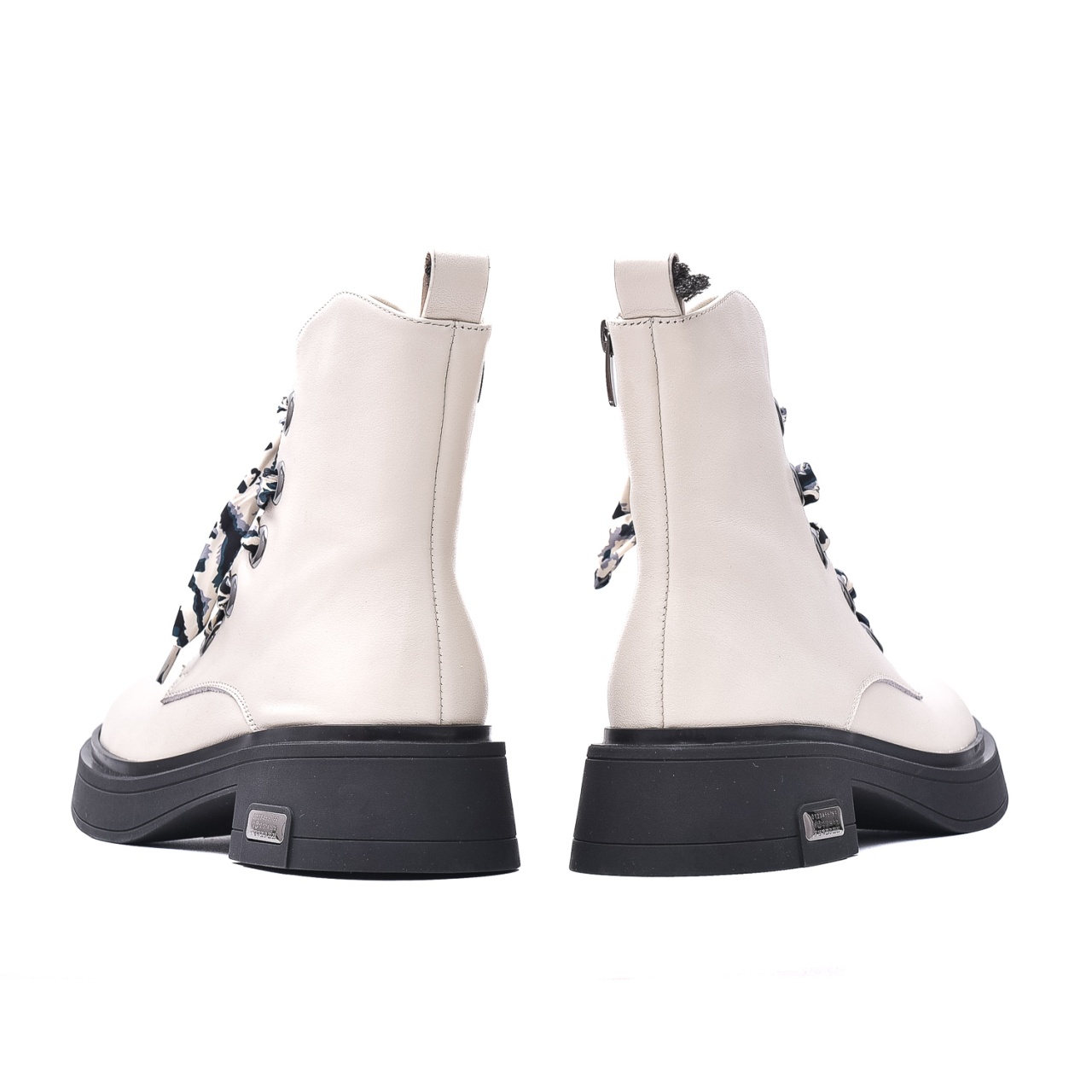 Botine dama, piele naturala, HMHM50001B 03-N, alb - imagine 3