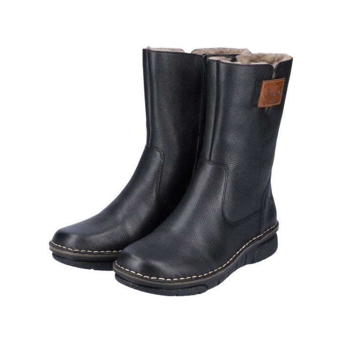 Cizme dama, piele naturala, 73350-00, negru - imagine 6