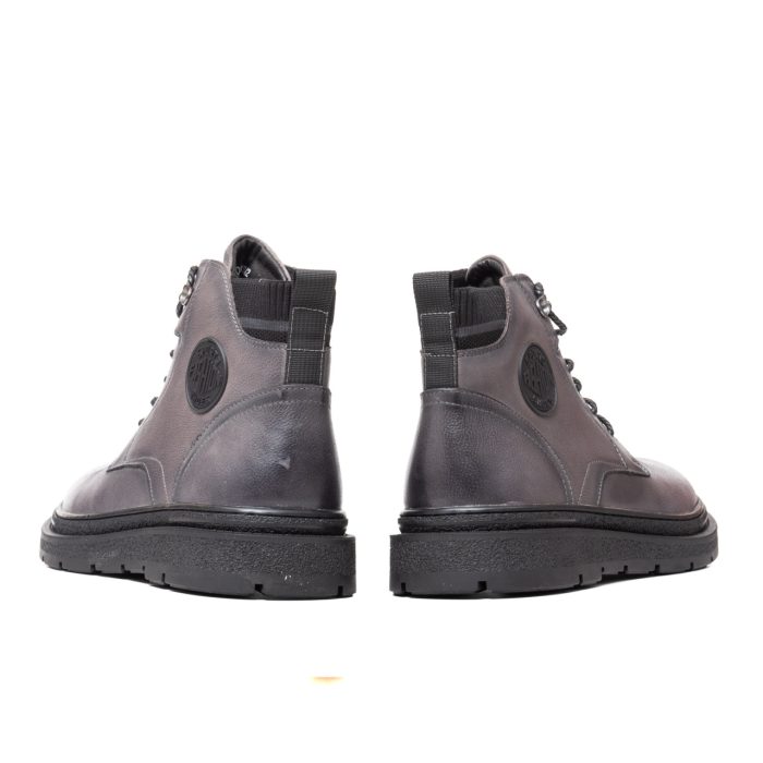 Ghete barbati piele, E6E630001B 14-N, gri - imagine 3