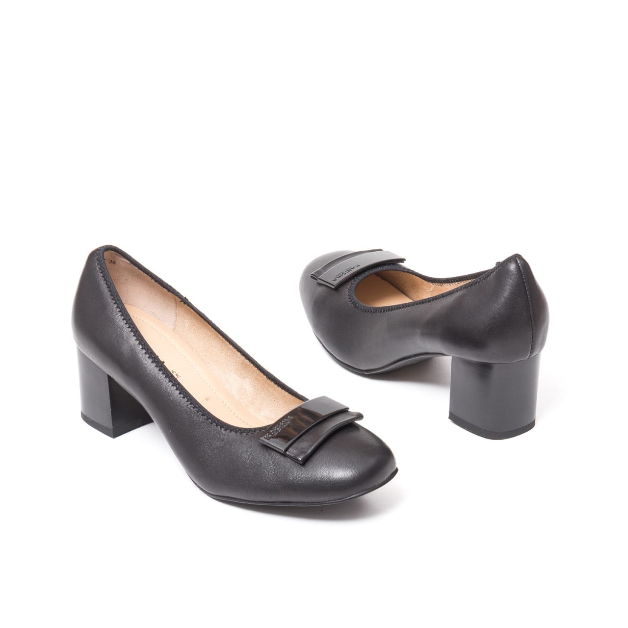 Pantofi eleganti cu toc gros, JIJI20088C 01-N - imagine 5