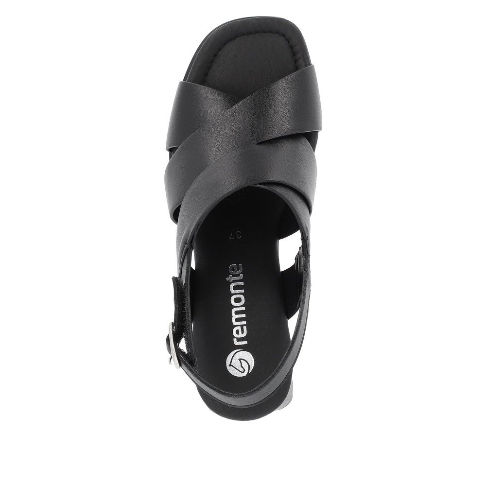 Sandale Elegante și Confortabile Remonte în Negru Mat, D1K53-00 - imagine 5