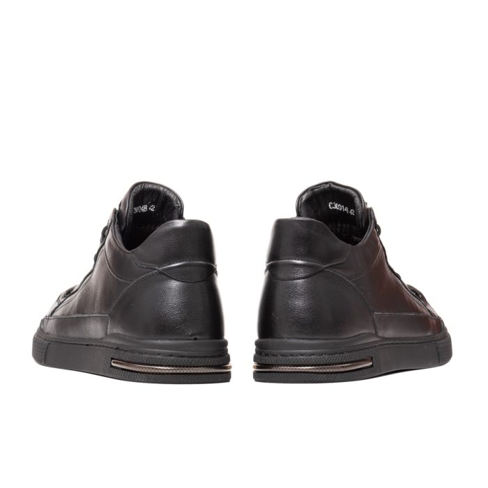 Sneakers barbati piele, 7CCJ30014B 01-N, Negru - imagine 3