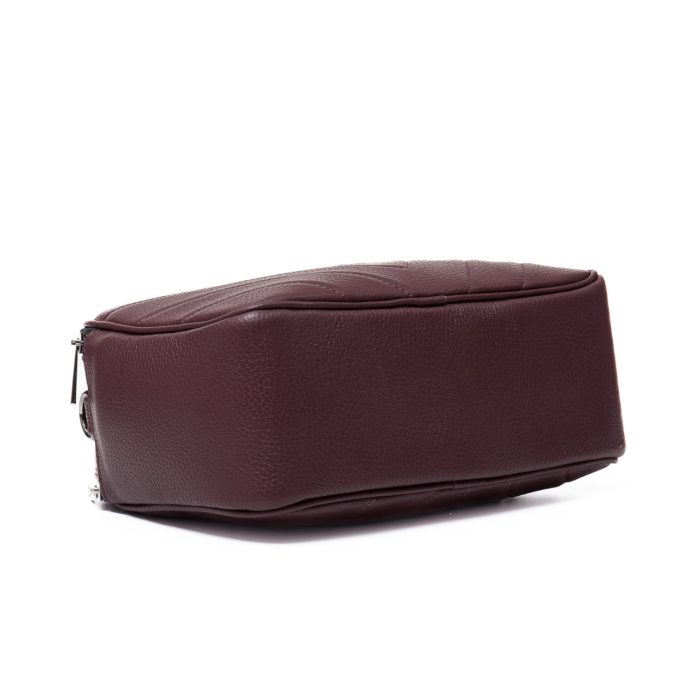 Poseta dama, piele naturala, M228, bordo - imagine 3