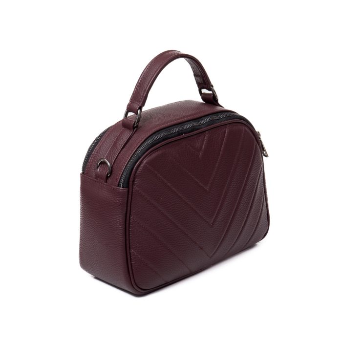 Poseta dama, piele naturala, M228, bordo - imagine 4