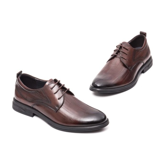 Pantofi barbati eleganti, piele naturala, 7R97792 C4-N, maro - imagine 2