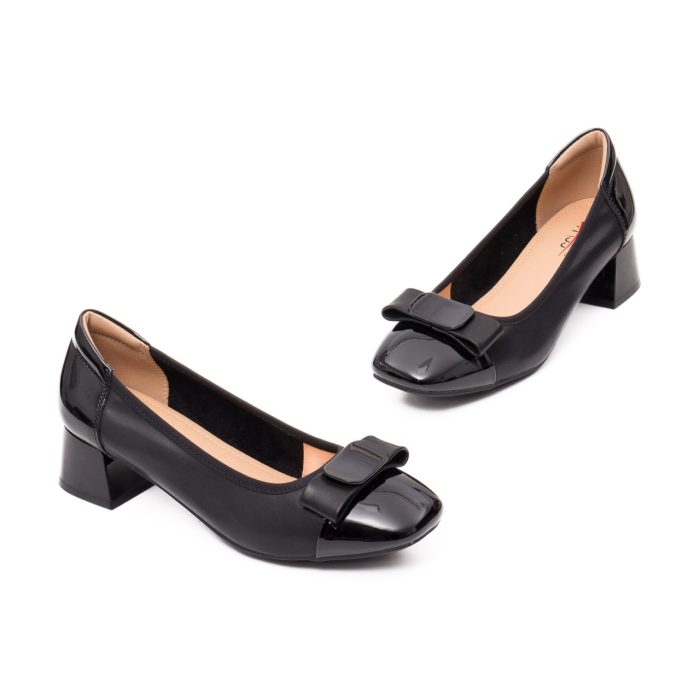 Pantofi dama eleganti, piele naturala, M4M460009A 01-N, negru - imagine 2