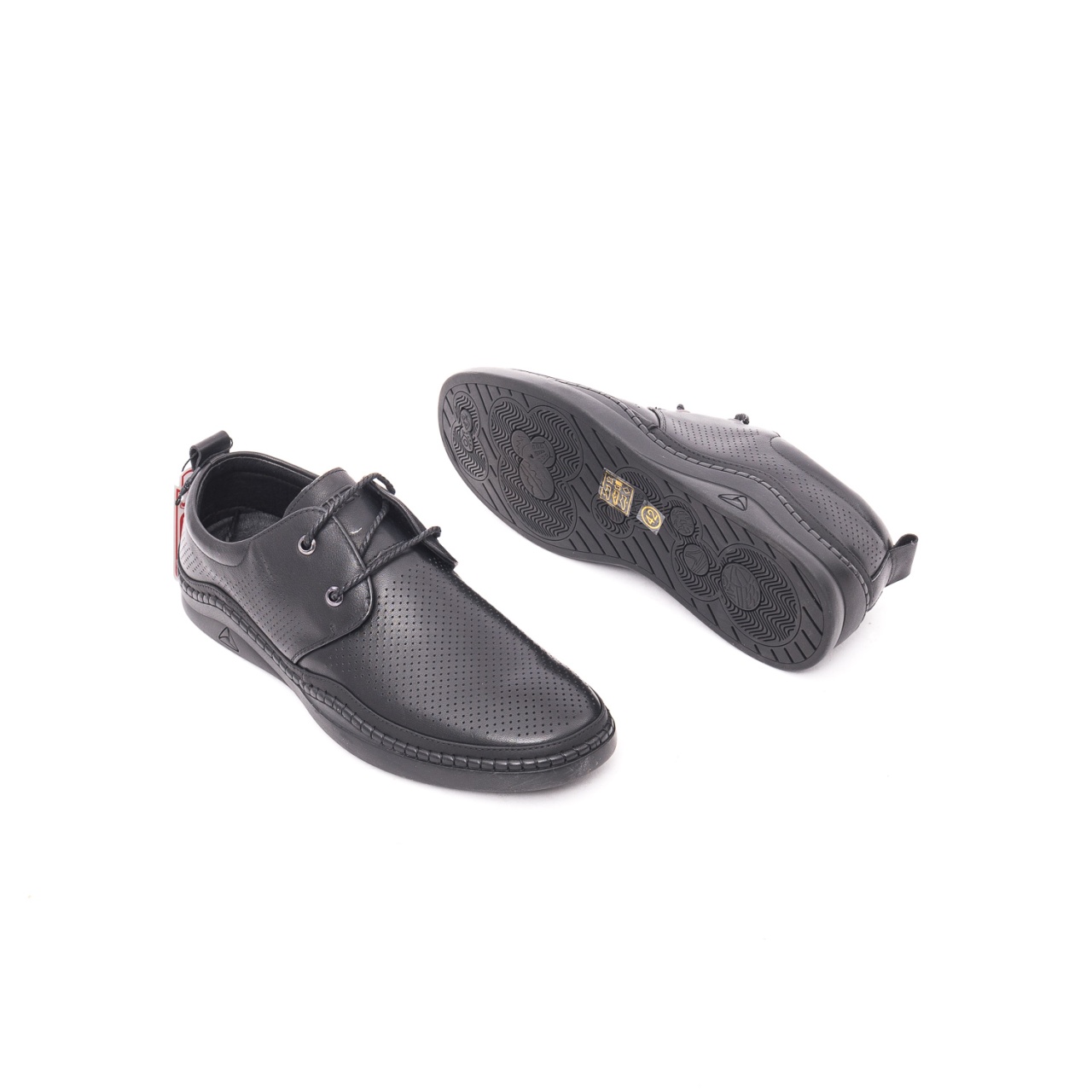 Pantofi Bărbați Vară Otter E6E660008A 01-N din Piele Naturală Perforată – Negru - imagine 3