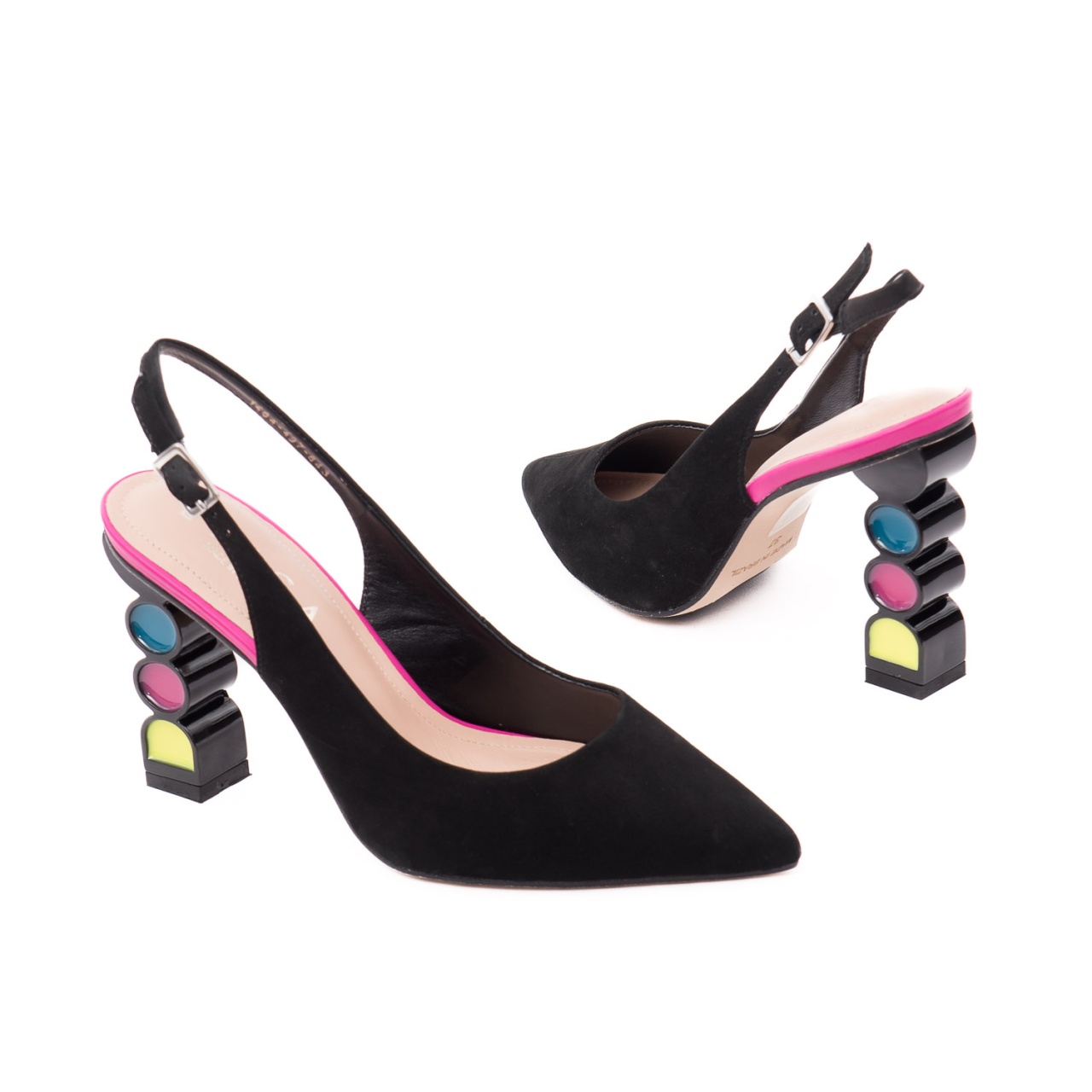 Pantofi decupați Epica OE1484-497-843 01-2 din piele naturală, negru - imagine 3