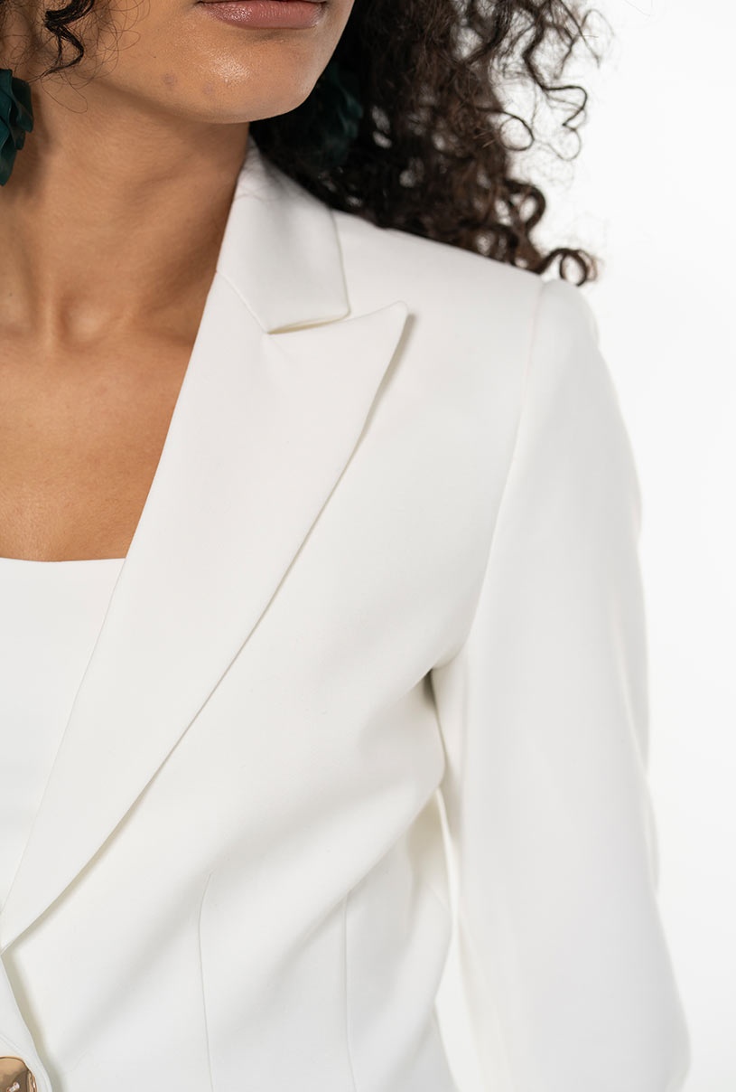 Sacou alb Hermosa Oana – Croială cambrată - imagine 6