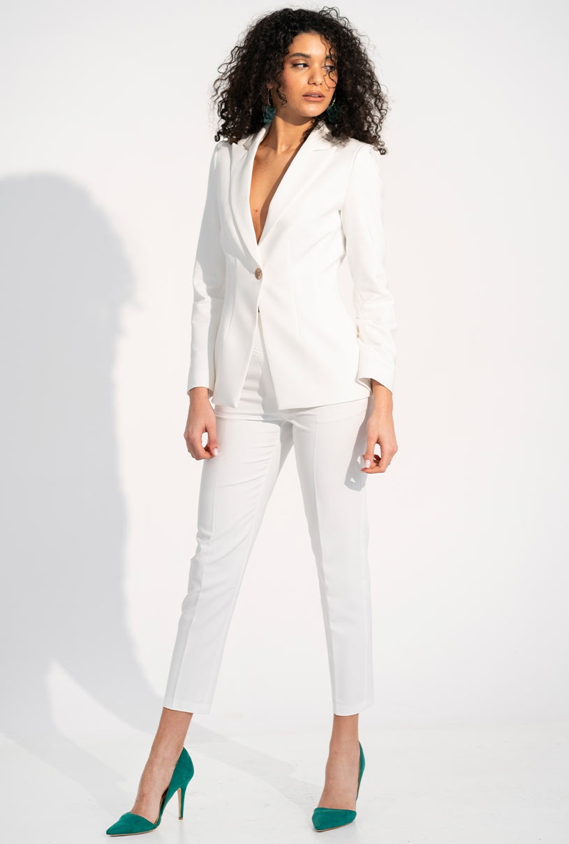 Sacou alb Hermosa Oana – Croială cambrată - imagine 9