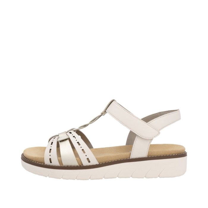 Sandale dama casual, Remonte D2044-60 din piele naturala, crem - imagine 4
