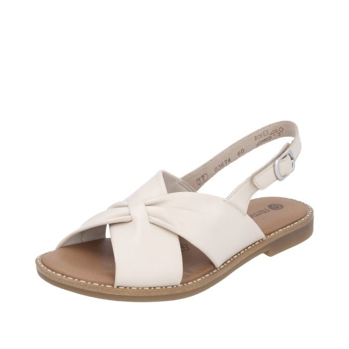Sandale dama casual, Remonte D3674-60 din piele naturala, crem - imagine 2