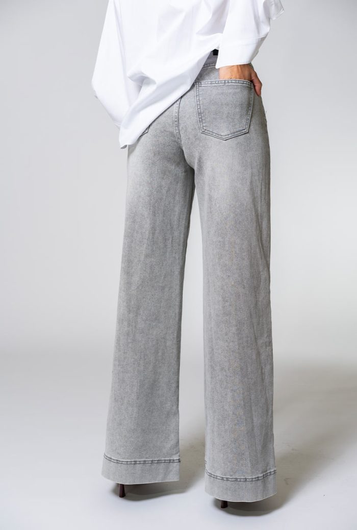 Blugi mom fit din denim 15772, Hermosa, gri - imagine 8