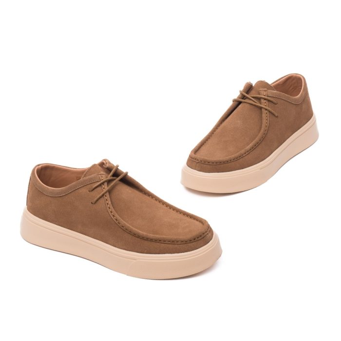 Pantofi barbati din piele naturala nabuc, Battisto Lascari, PCT-3, maro - imagine 2