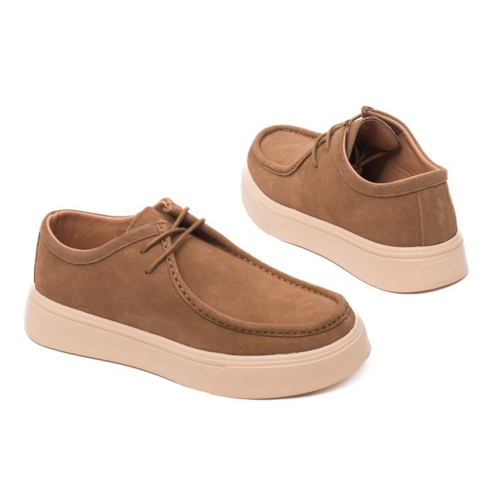 Pantofi barbati din piele naturala nabuc, Battisto Lascari, PCT-3, maro - imagine 3