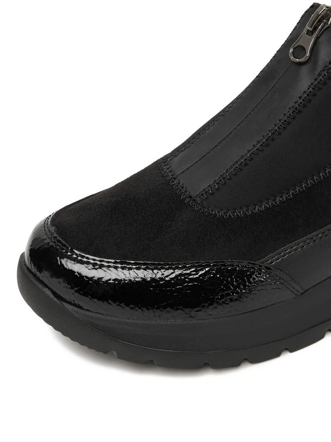 Pantofi dama casual din material textil, Remonte, D2V01-04, negru - imagine 2