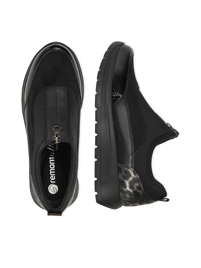 Pantofi dama casual din material textil, Remonte, D2V01-04, negru - imagine 7