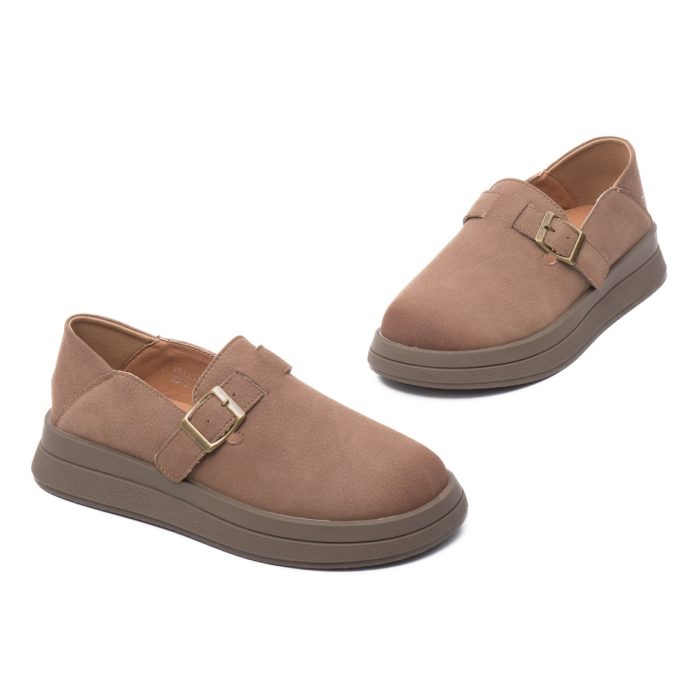 Pantofi dama din piele naturala, Feeling, 2809, coffee - imagine 2