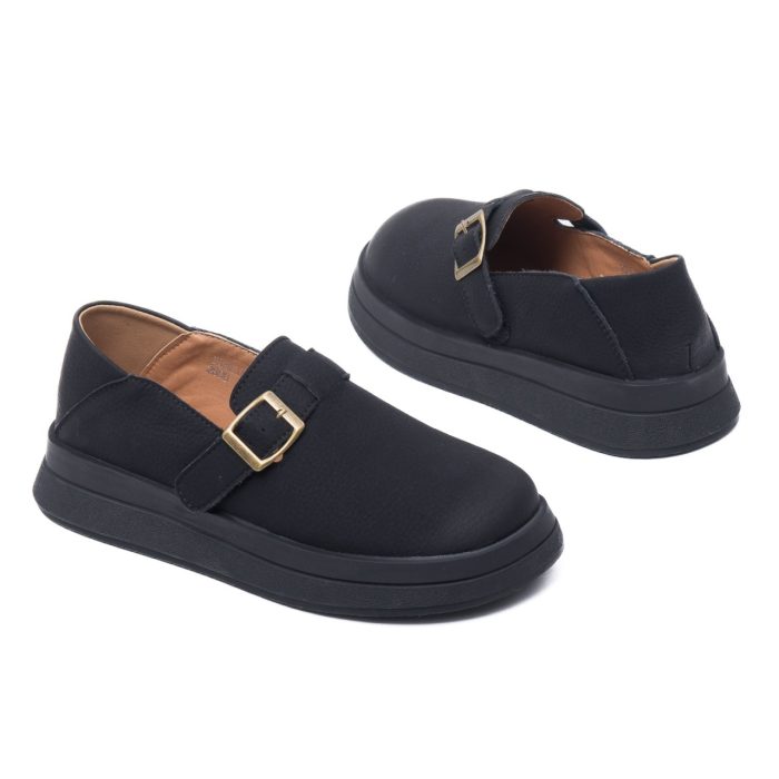 Pantofi dama din piele naturala, Feeling, 2809, negru - imagine 3