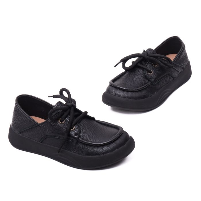 Pantofi dama din piele naturala, Feeling, 60782, negru - imagine 2