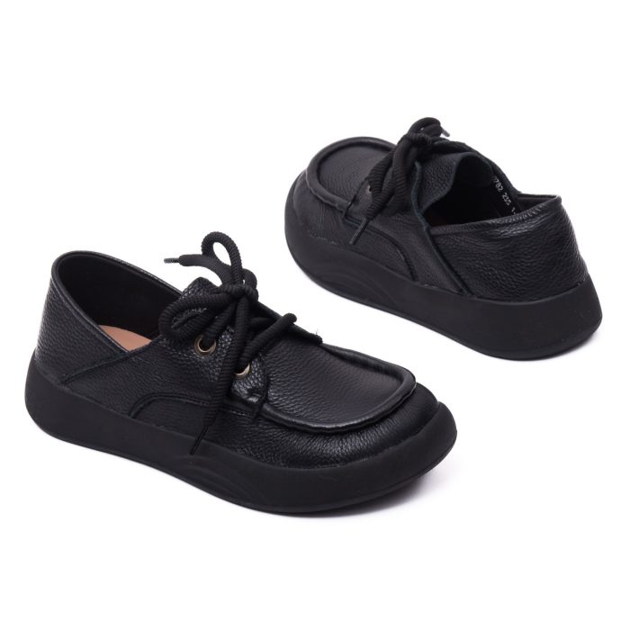 Pantofi dama din piele naturala, Feeling, 60782, negru - imagine 3