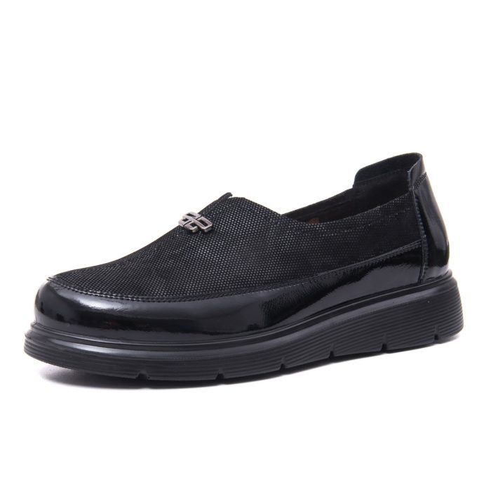 Pantofi dama eleganti din piele naturala lacuita, PASS Collection, M5M570003C 01-I