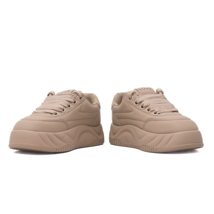 Pantofi dama sport din piele naturala, Feeling, 9927, bej - imagine 5