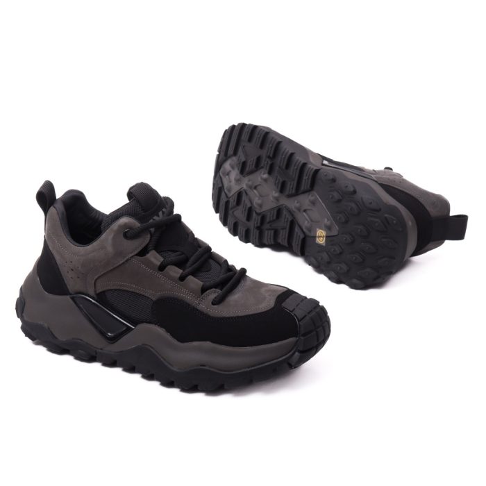Ghete barbati din piele si textil, Gryxx, K9MB69086-13A 01-Z, gri - imagine 4