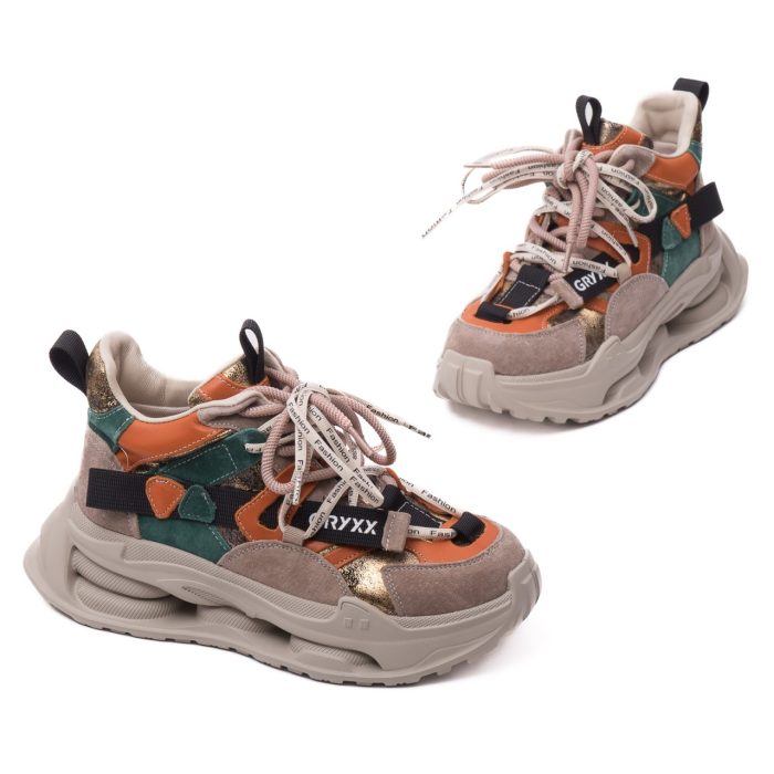 Ghete dama din piele, Gryxx, 3O36889B 97-Z, multicolor - imagine 2