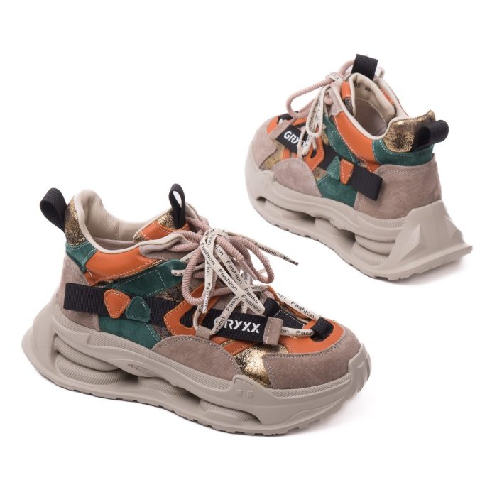 Ghete dama din piele, Gryxx, 3O36889B 97-Z, multicolor - imagine 3