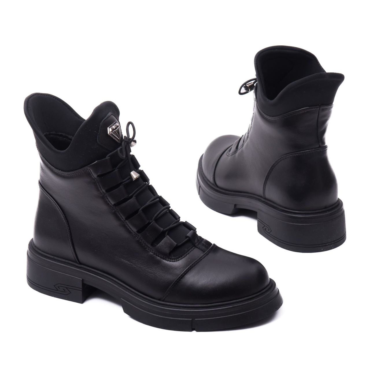 Ghete dama din piele naturala, Dogati 6001, negru - imagine 3