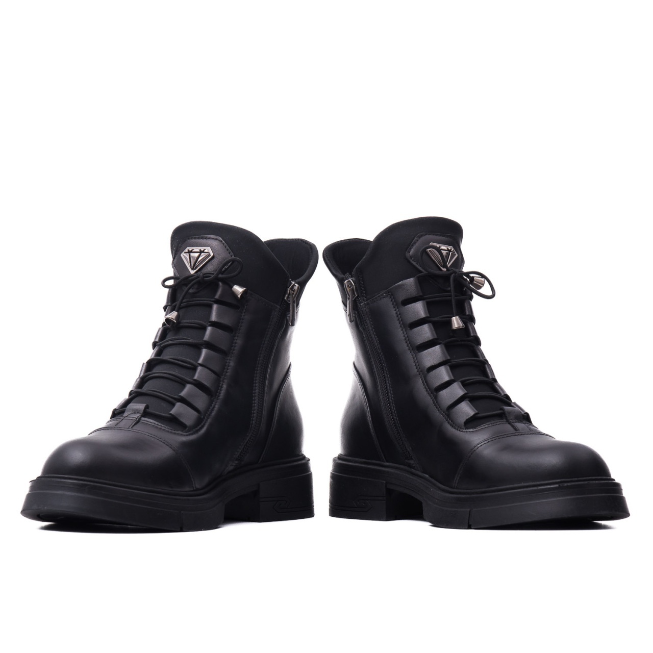 Ghete dama din piele naturala, Dogati 6001, negru - imagine 5