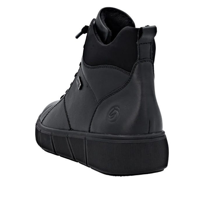 Ghete dama din piele naturala, Remonte D1T76-00, negru - imagine 9
