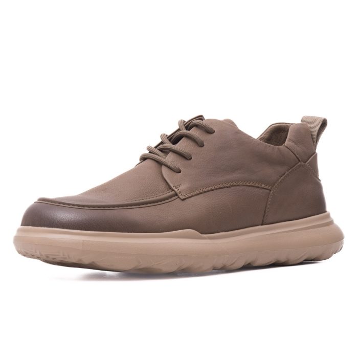Pantofi barbati din piele naturala nabuc, Otter, 7CCJ70007B 40-2, kaki
