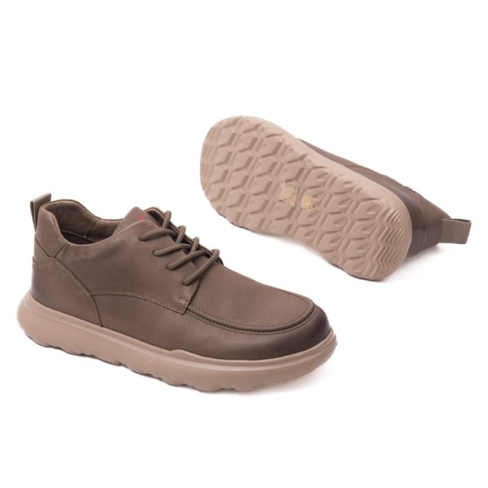 Pantofi barbati din piele naturala nabuc, Otter, 7CCJ70007B 40-2, kaki - imagine 4