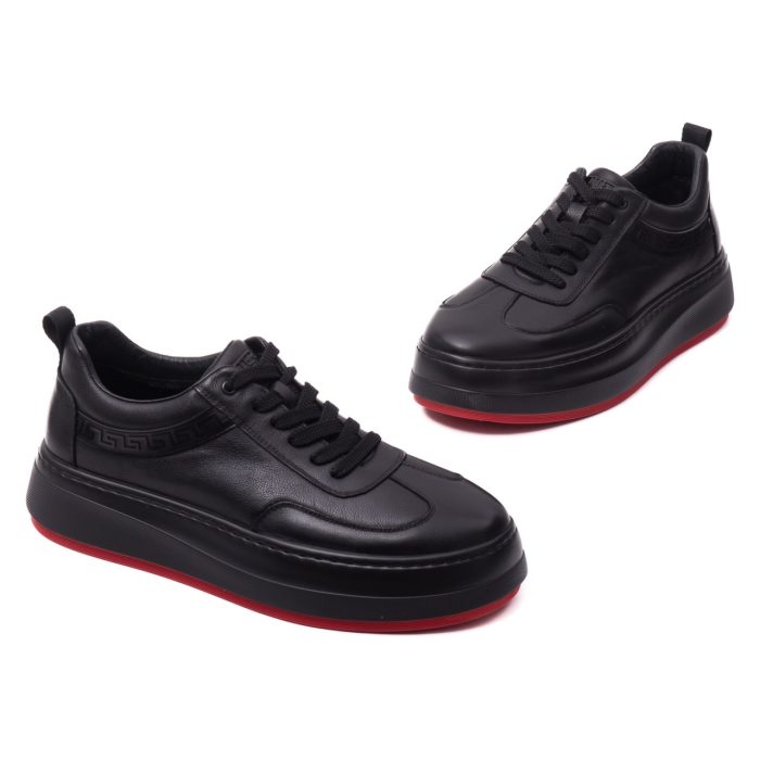 Pantofi barbati din piele naturala, Otter, E6E670016A 01-N, negru - imagine 2