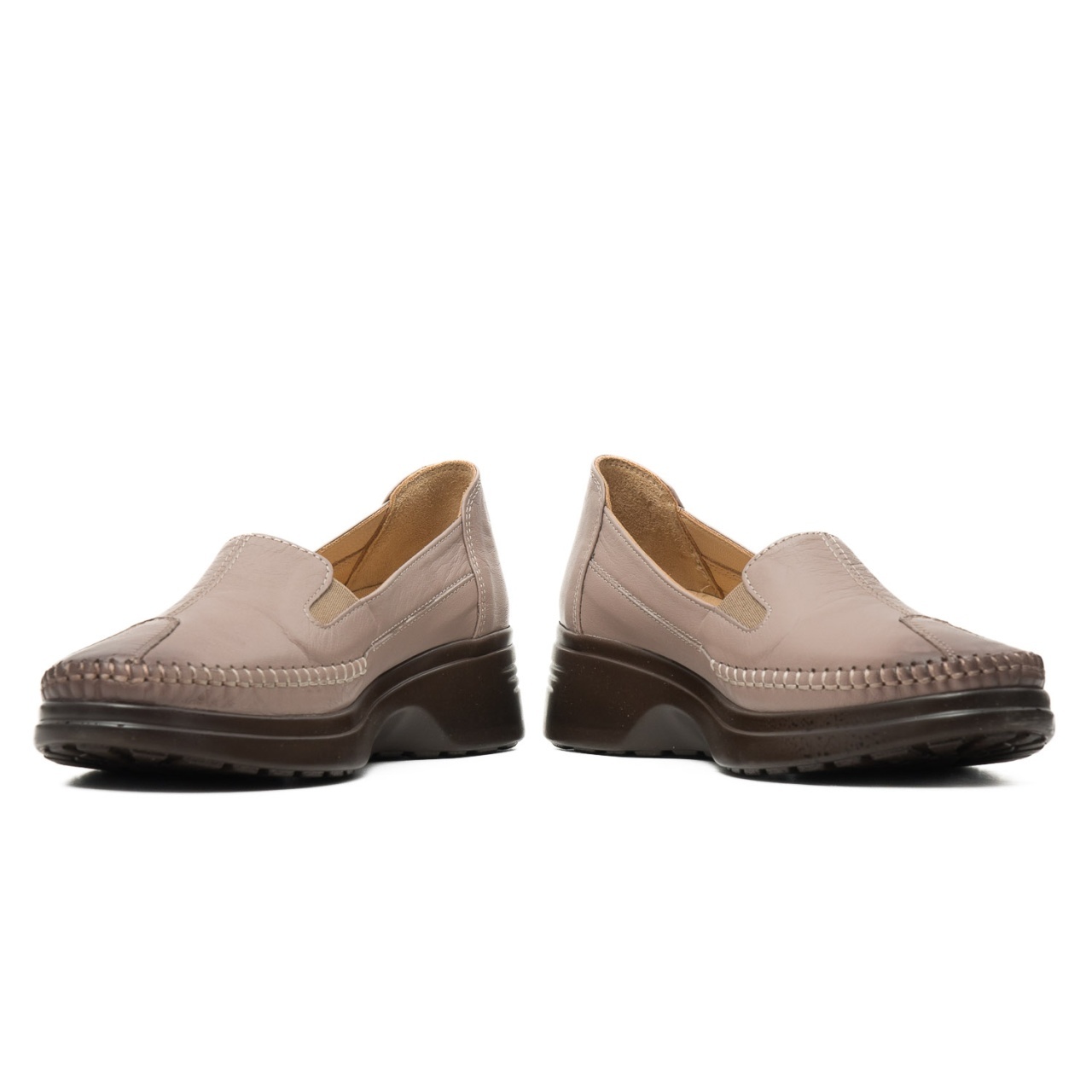 Pantofi dama din piele naturala, BIO.Flex, 134 B, bej - imagine 5