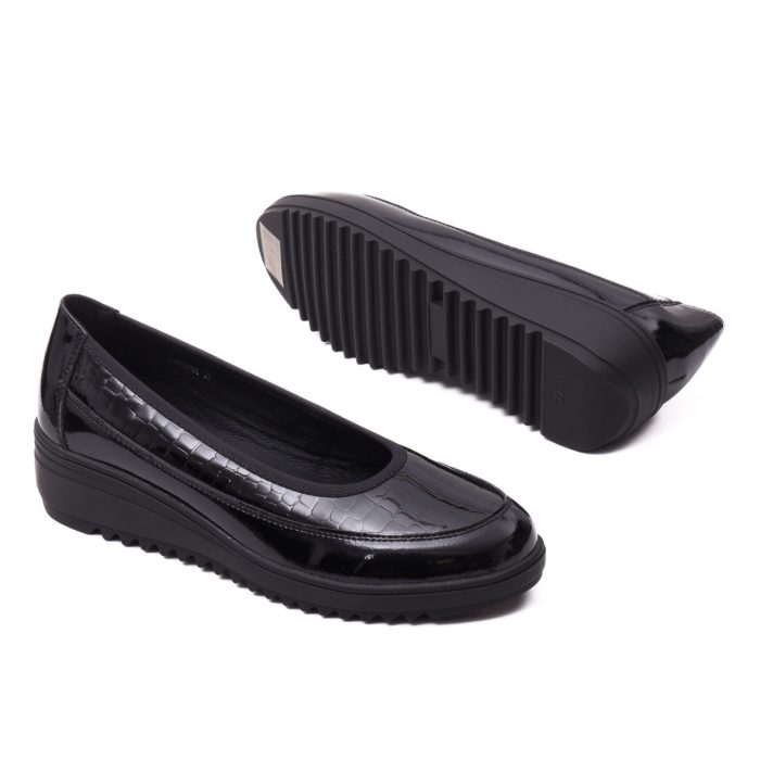 Pantofi dama din piele naturala lacuita, Karisma, V4VA60006A 01-O, negru - imagine 4