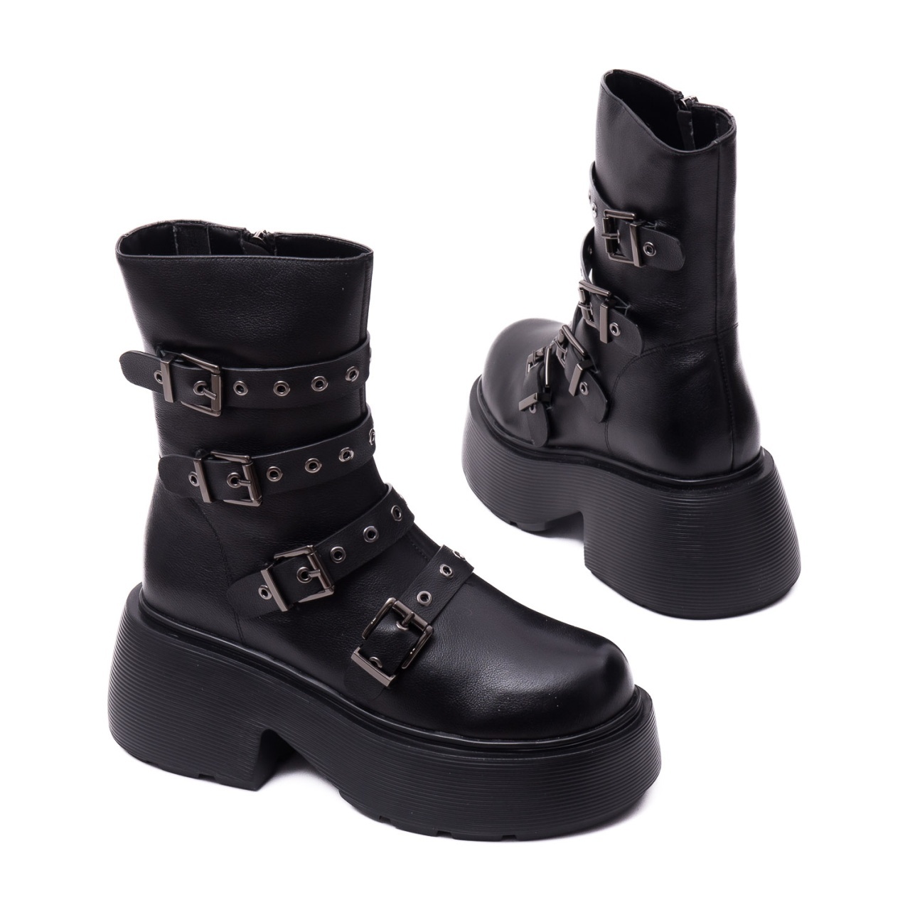 Bocanci dama din piele naturala, Gryxx 9C1522-3613-N379J 01-N, negru - imagine 3