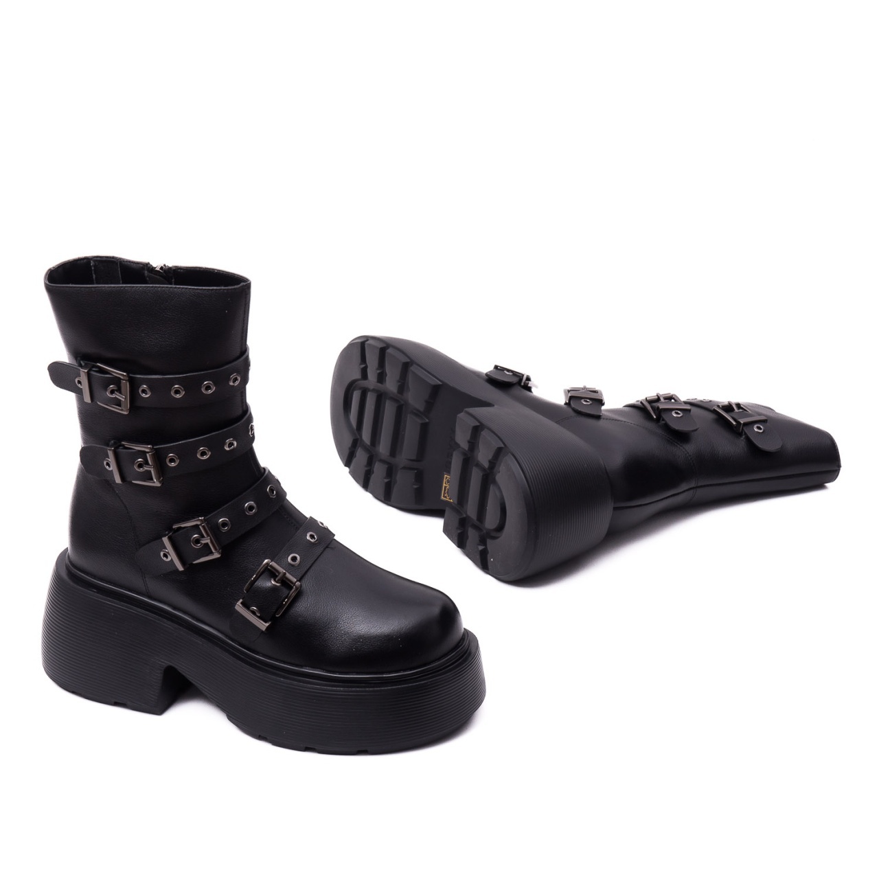 Bocanci dama din piele naturala, Gryxx 9C1522-3613-N379J 01-N, negru - imagine 4