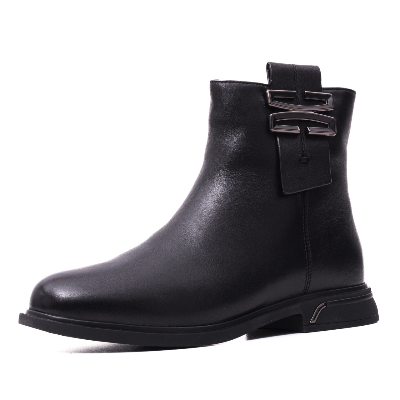 Botine dama din piele naturala, Karisma, H3DL70014A 01-N, negru