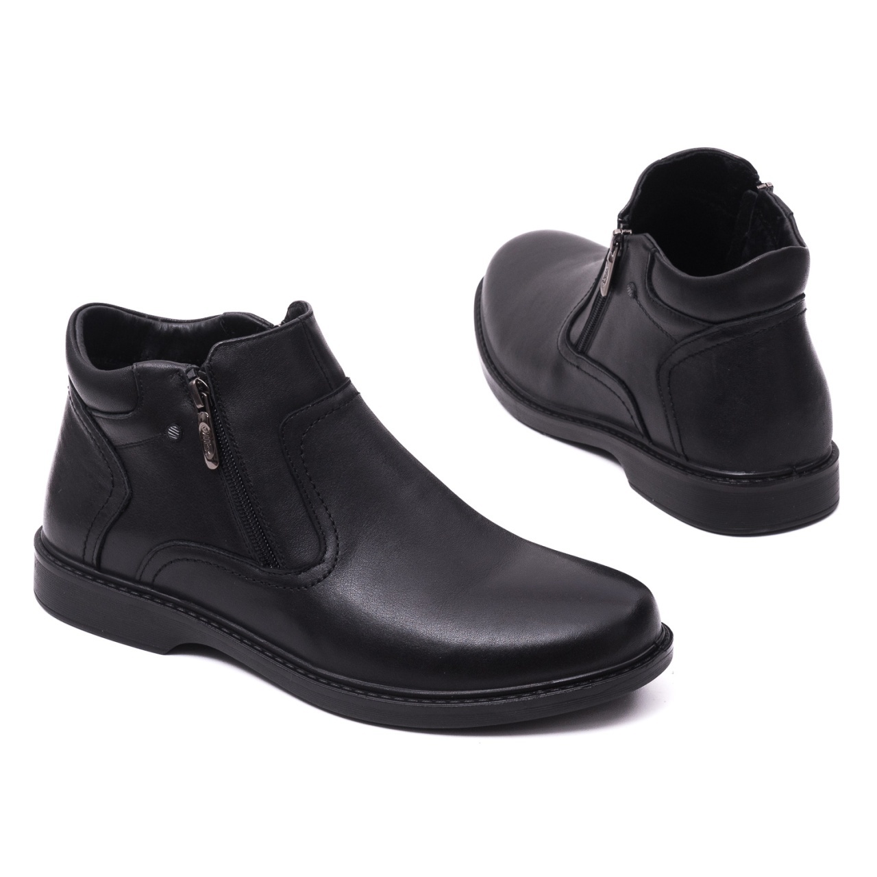 Ghete barbati din piele naturala, Otter, 28Z570008A 01-N, negru - imagine 3