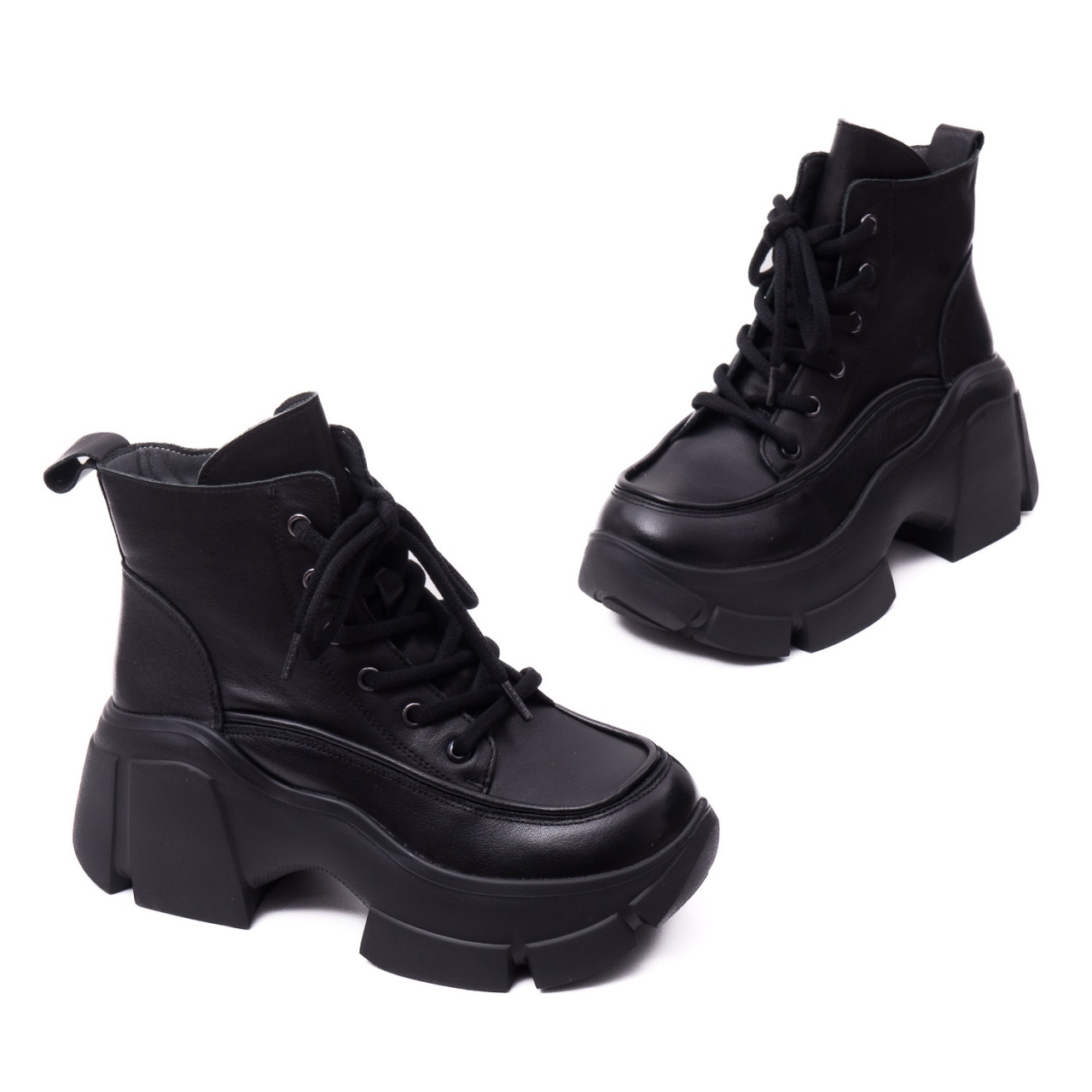 Ghete dama din piele naturala, Gryxx 3O68216 01-N, negru - imagine 2