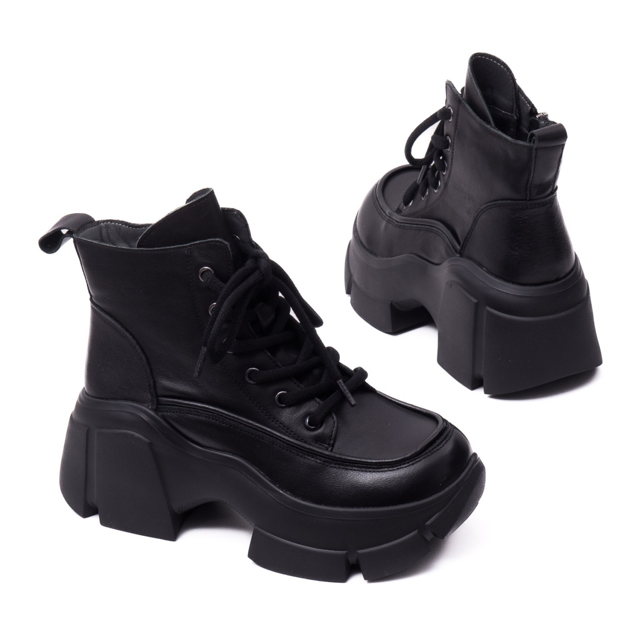 Ghete dama din piele naturala, Gryxx 3O68216 01-N, negru - imagine 3