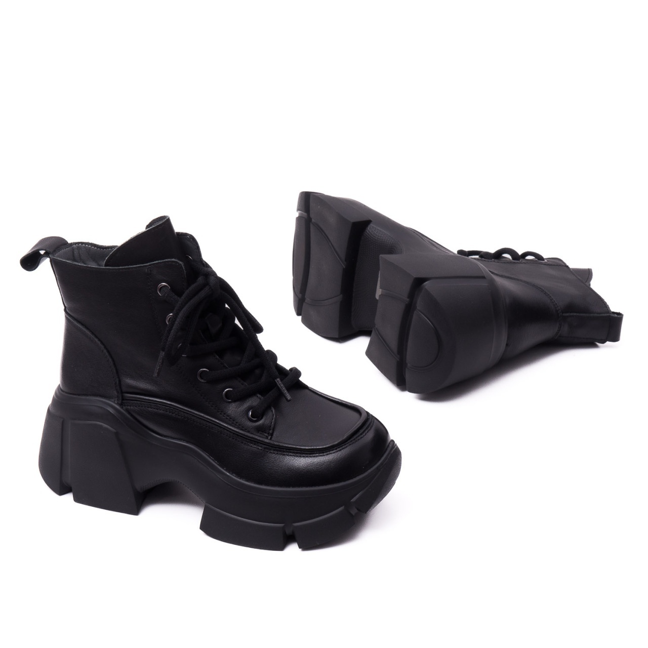 Ghete dama din piele naturala, Gryxx 3O68216 01-N, negru - imagine 4