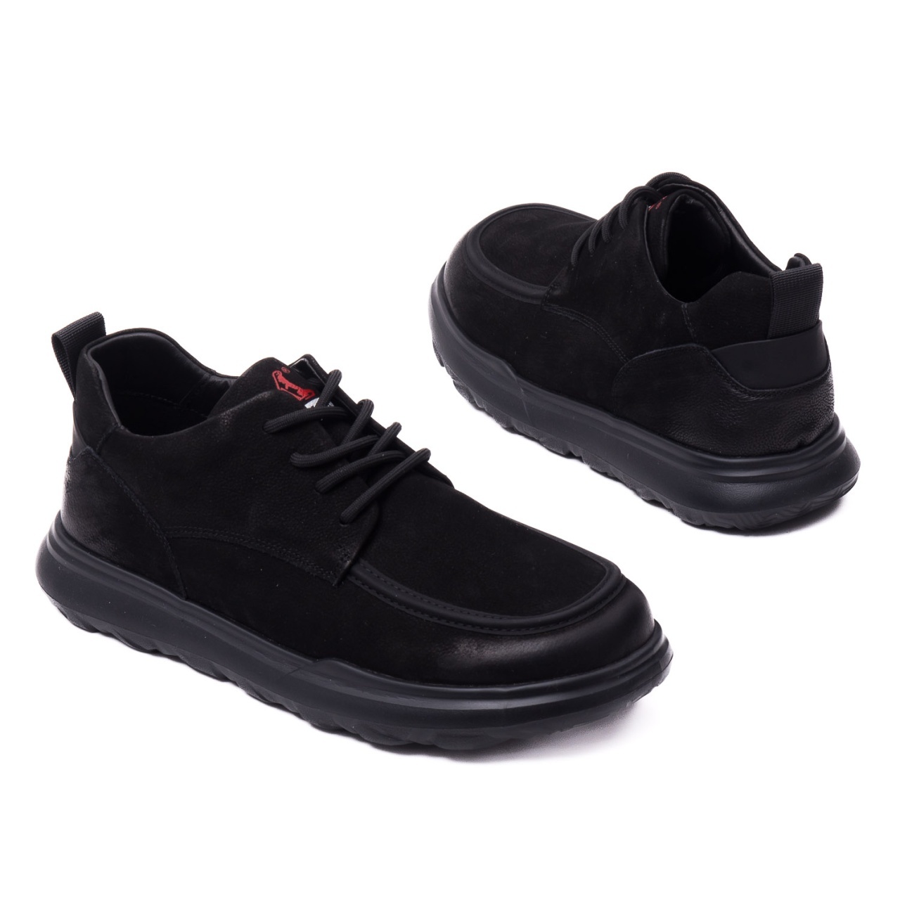 Pantofi barbati din piele naturala nabuc, Otter, 7CCJ70007A 01-2, negru - imagine 3