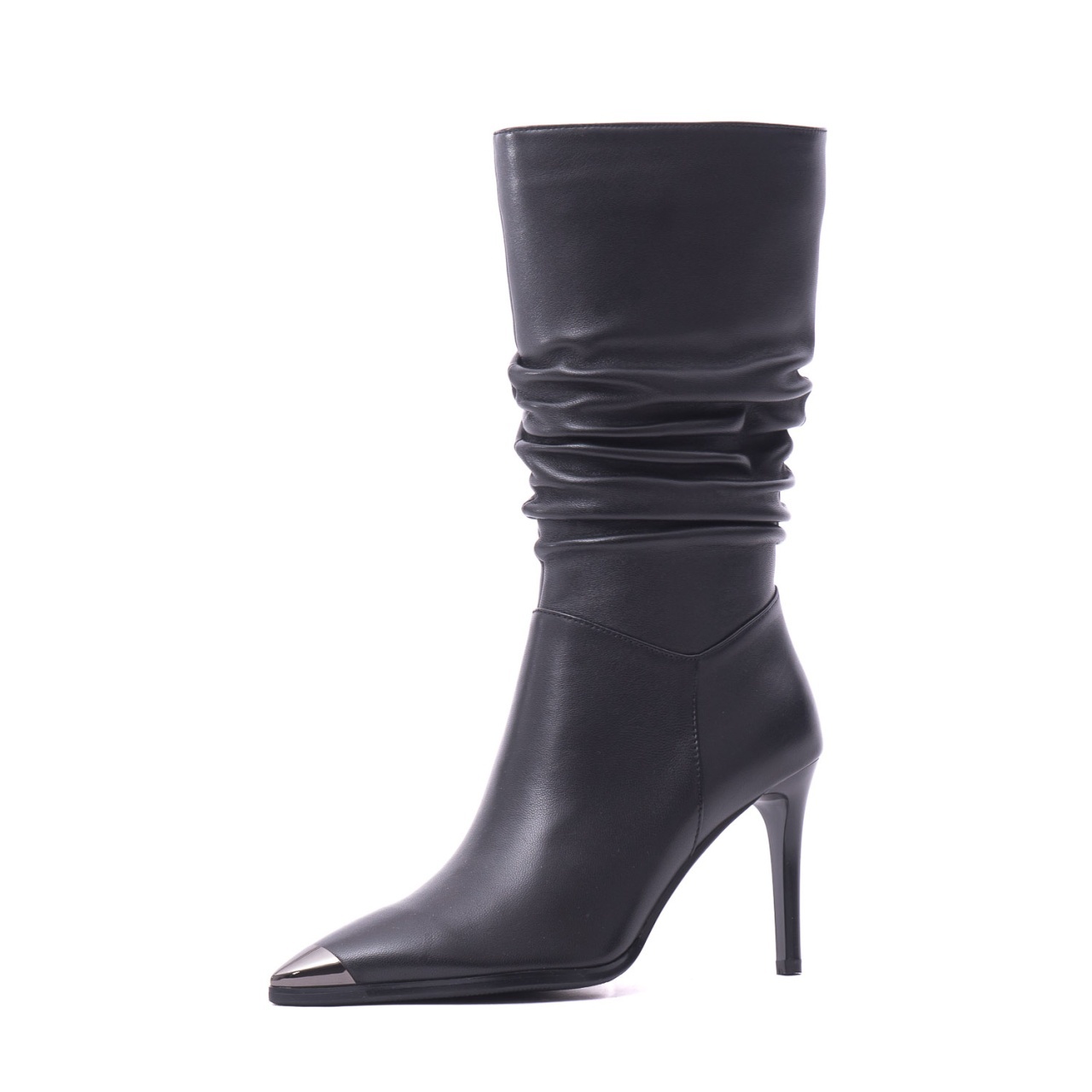 Cizme dama din piele naturala, Epica, V723A656-63B-Y008 01-N, negru