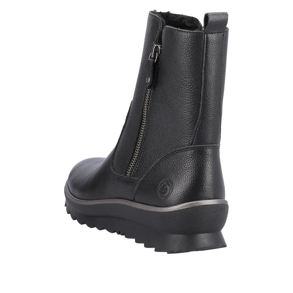 Cizmulita dama, piele naturala R8482-01, negru - imagine 3