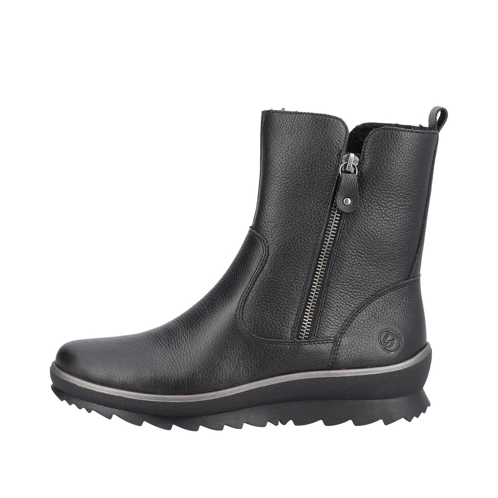 Cizmulita dama, piele naturala R8482-01, negru - imagine 5